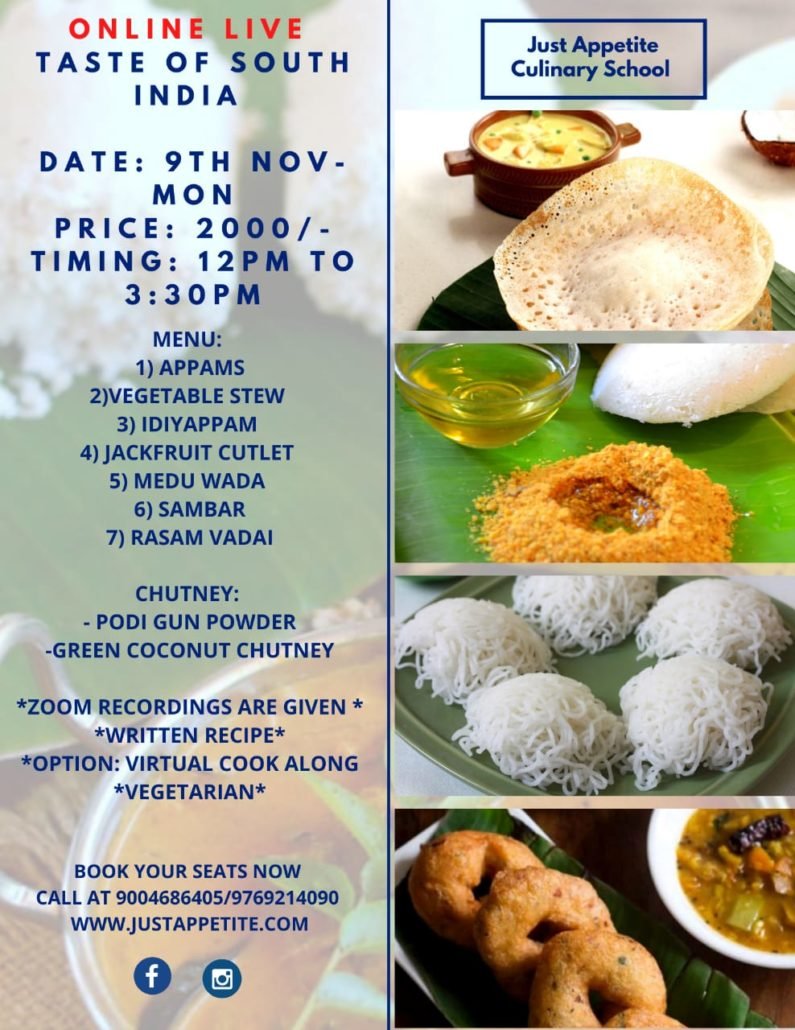 Taste of South India (Live Workshop)