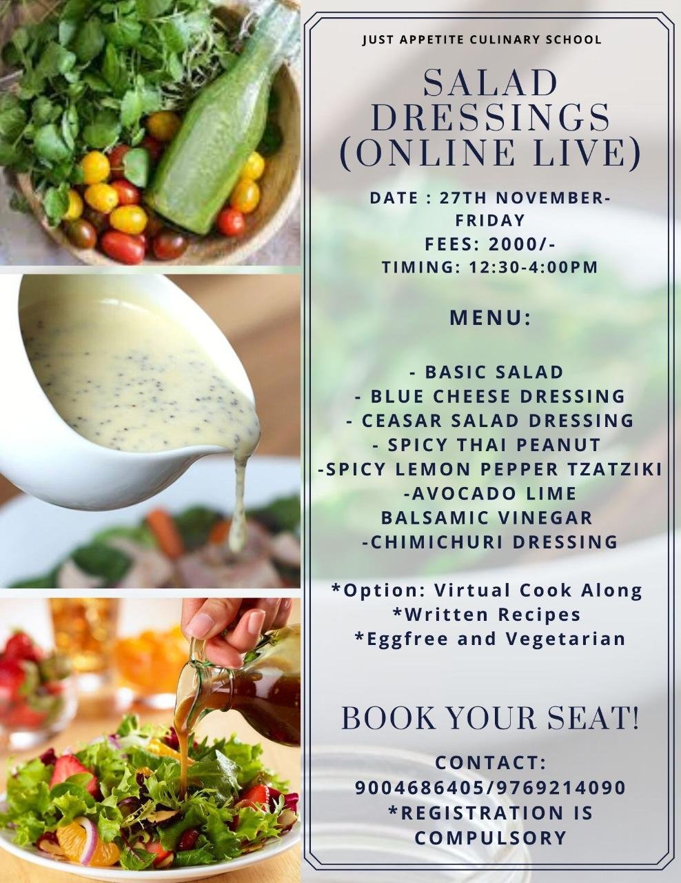 Salad Dressings Live Workshop