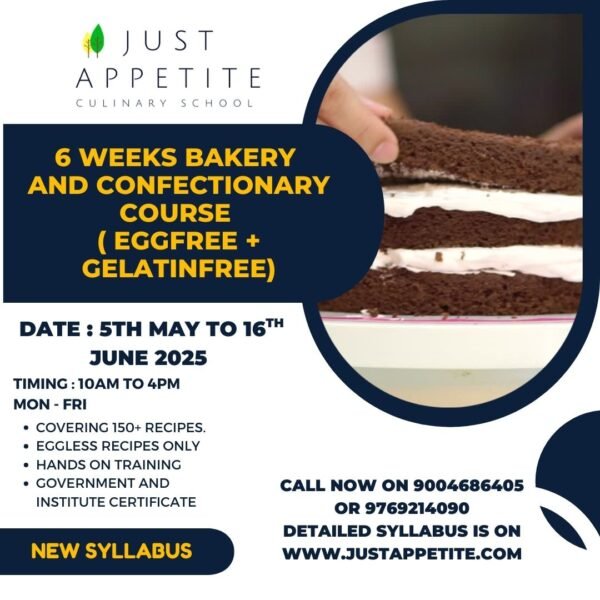 6 Weeks Bakery And Confectionary Programme(EGGFREE) - 5TH MAY 2025