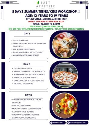 5 Days Summer Teens Cooking and Baking Course - 12th May 2025