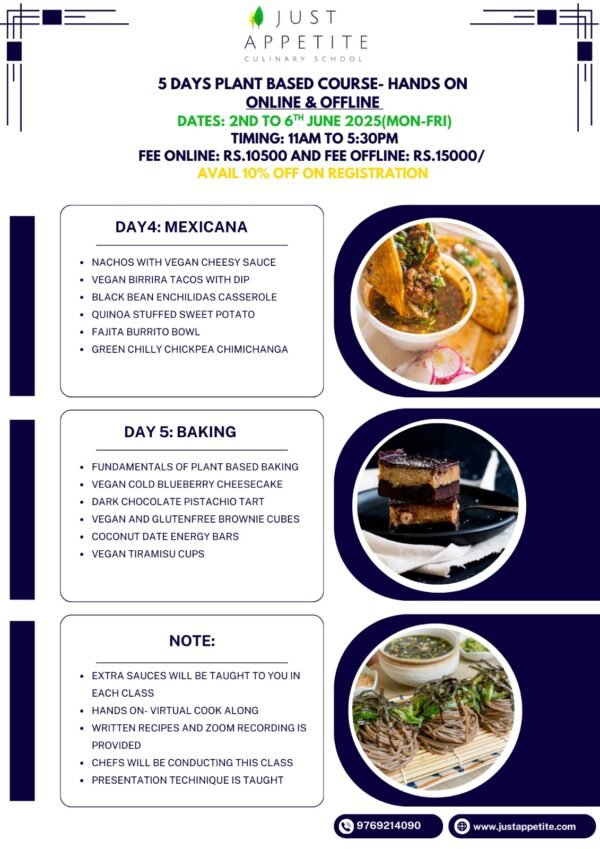 5 Days Plant Based Vegan Course - 2nd June 2025 - Image 2