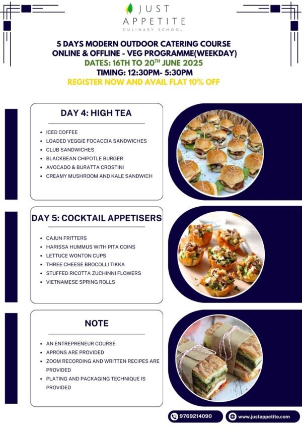 5 Days Modern Outdoor Catering Course(Pure Veg) - 16th June 2025 - Image 2