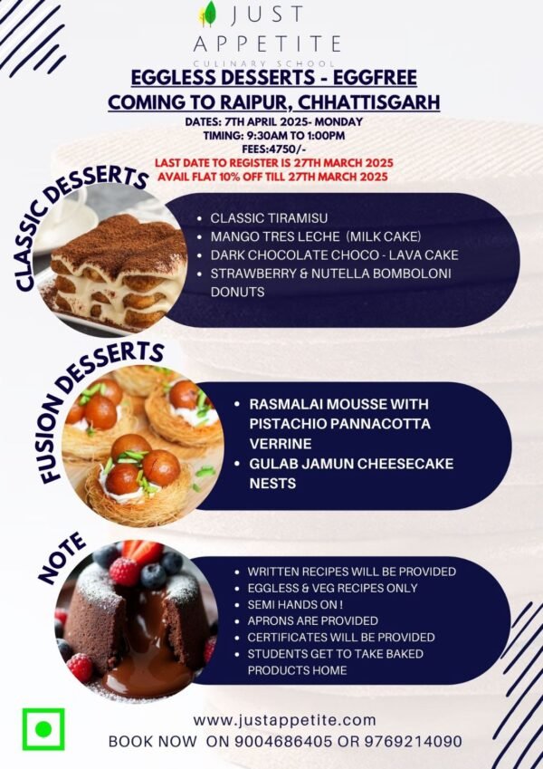 Eggless Desserts | Raipur