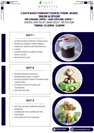 3 Days Basic Fondant Course-6th June 2025