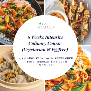 6 Weeks Intensive Culinary Art Programme 17th August to 30th September