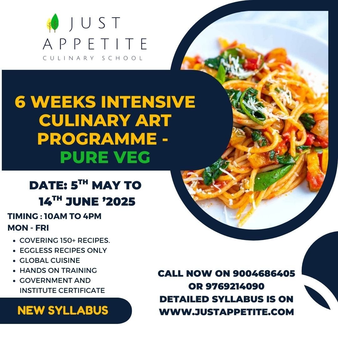 6 Weeks Intensive Culinary Art Programme (Vegetarian)