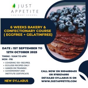 6 Weeks Bakery And Confectionary Programme-1st September