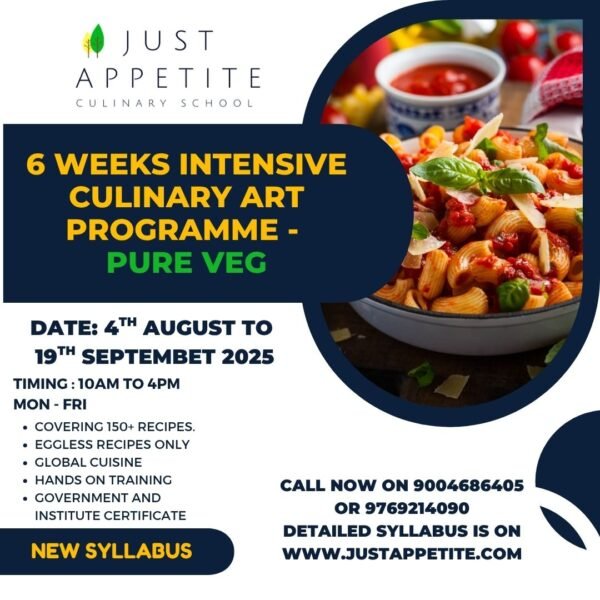 6 Weeks Intensive Culinary Art Programme-4th Aug 2025