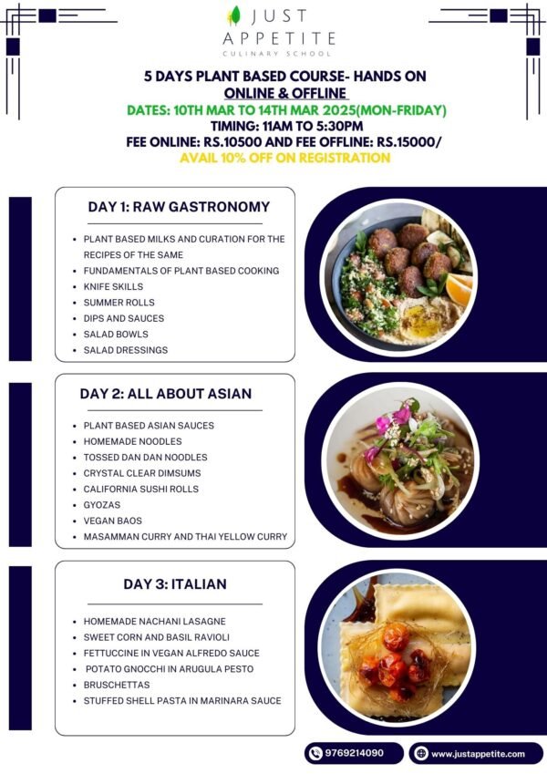 5 Days Plant Based Course-10th March'2025
