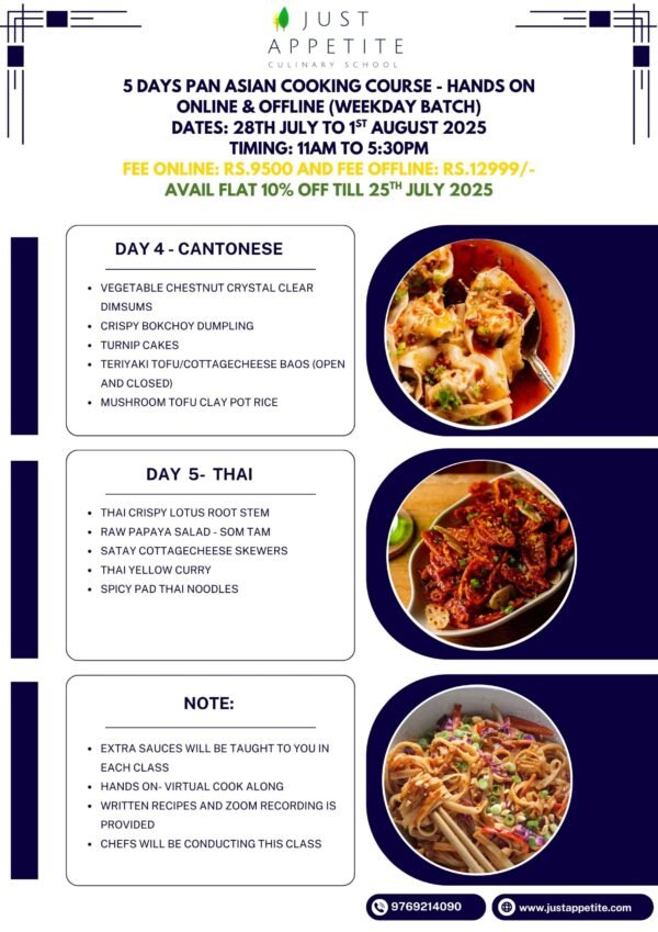 5 DAYS PAN ASIAN COOKING COURSE(WEEKDAY BATCH)-28TH JULY - Image 2