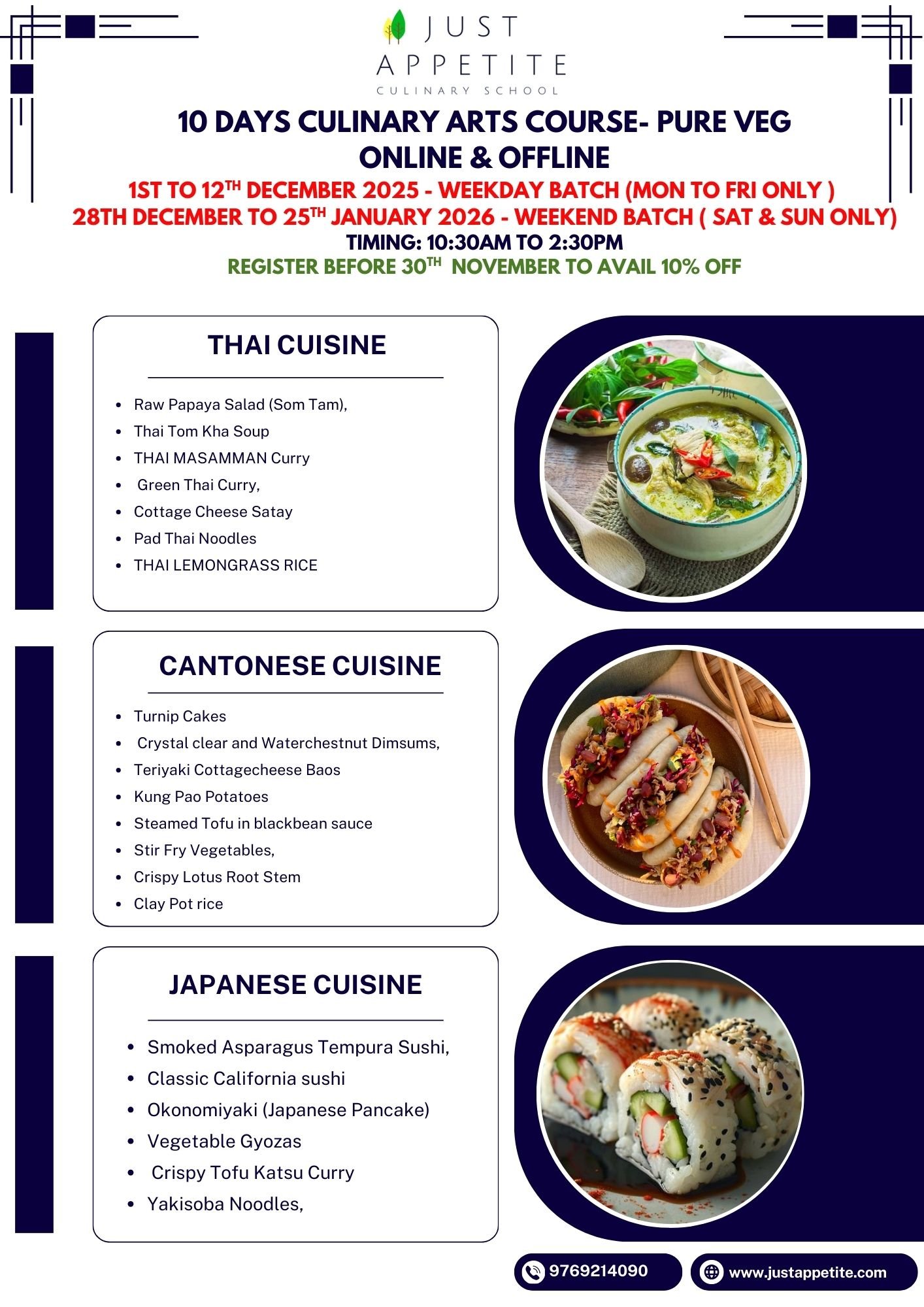 10 Days Intensive Culinary Arts Course- 1ST TO 12TH DEC'25 (WEEKDAY BATCH) AND 28TH TO 25TH JAN'26 (WEEKEND BATCH) - Image 3