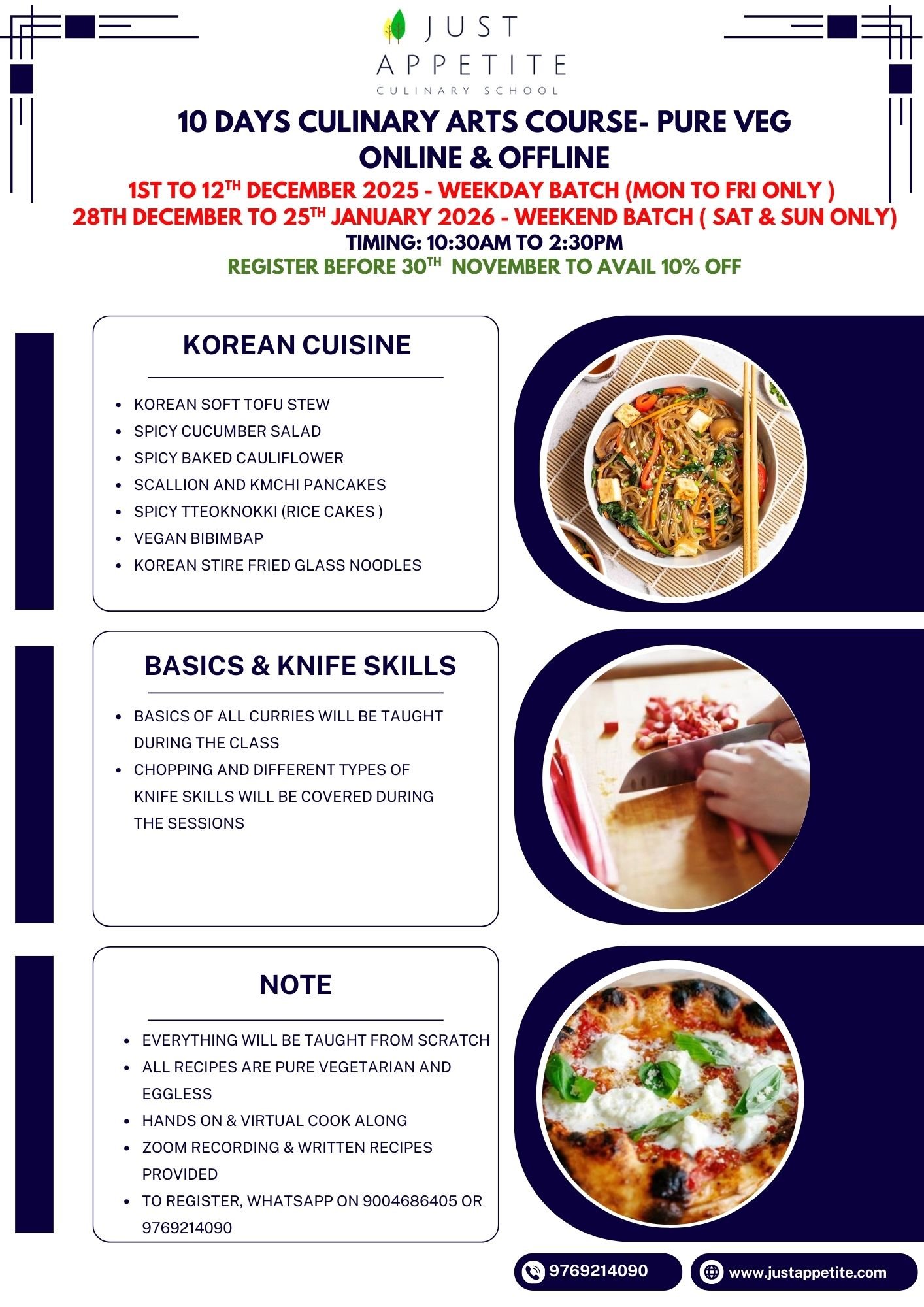 10 Days Intensive Culinary Arts Course- 1ST TO 12TH DEC'25 (WEEKDAY BATCH) AND 28TH TO 25TH JAN'26 (WEEKEND BATCH) - Image 2