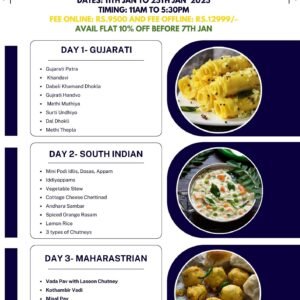 5 Days Indian Festival Course(Pure Veg)-11th Jan 2024