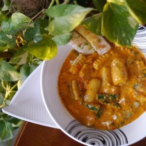 Gnochi in Roased Red Pepper Sauce