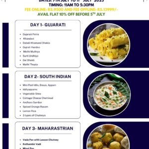 5 Days Indian Festival Course(Pure Veg)-11th Jan 2024