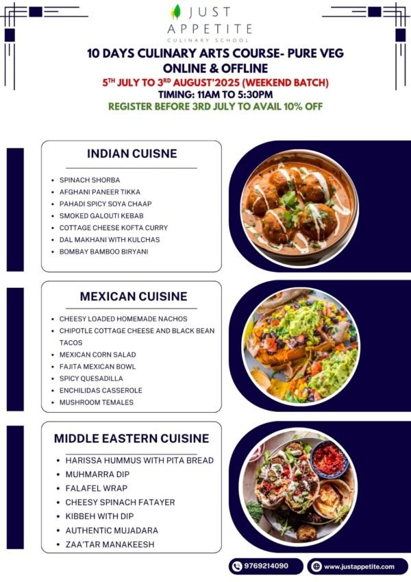 10 Days Intensive Culinary Arts Course