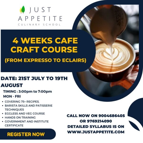 4 WEEKS COFFEE CRAFT COURSE (FROM EXPRESSO TO  ECLAIRS)