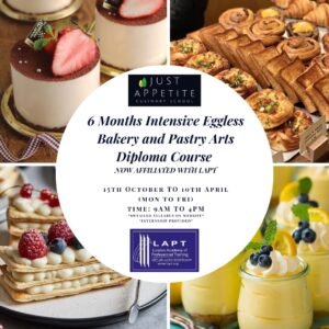 6 Months Intensive Eggless Bakery and Patisserie Diploma - 15th October to 10th April