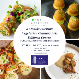 6 Months Intensive Vegetarian Culinary Arts Diploma Course-8th July to 8th January