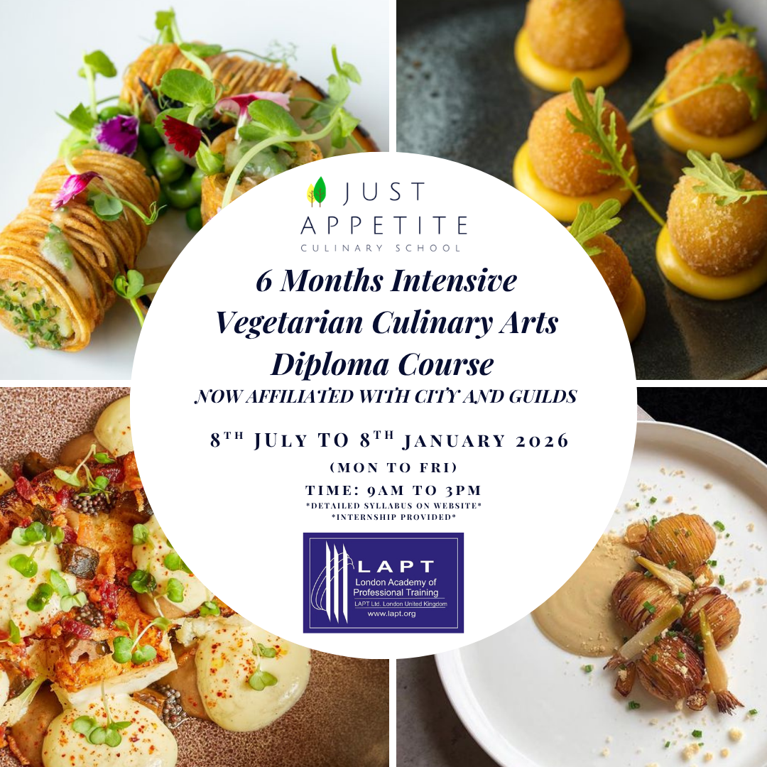 6 Months Intensive Vegetarian Culinary Arts Diploma Course-8th July to 8th January
