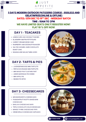 5 Days Modern Outdoor Patisserie Course-January 2025 - Coming soon