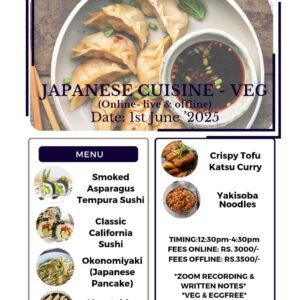 Japanese Cuisine - Veg | Just Appetite Culinary School | Mumbai