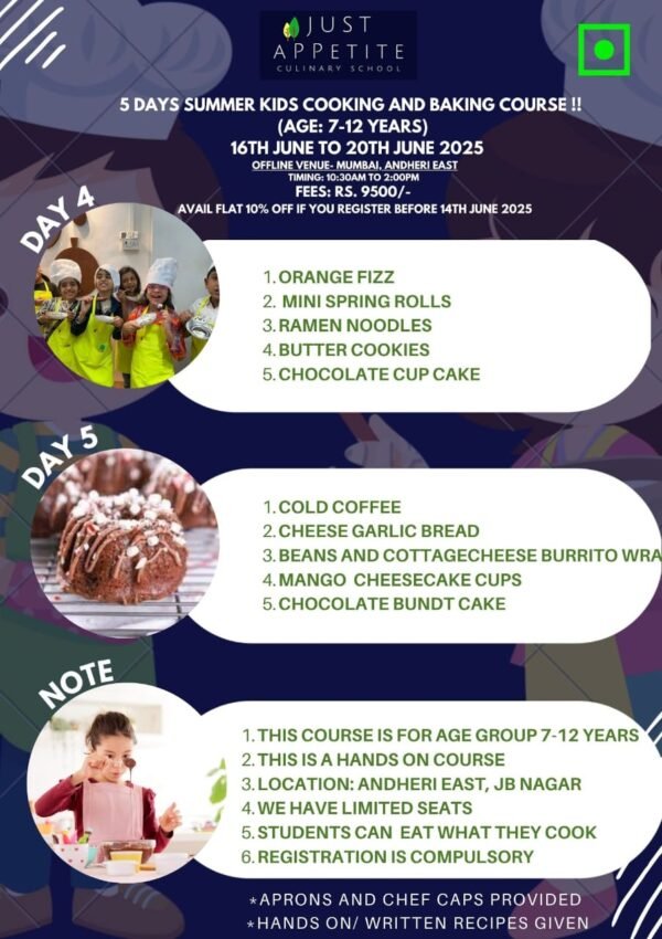 5 Days Summer Kids Cooking and Baking Course - Image 2