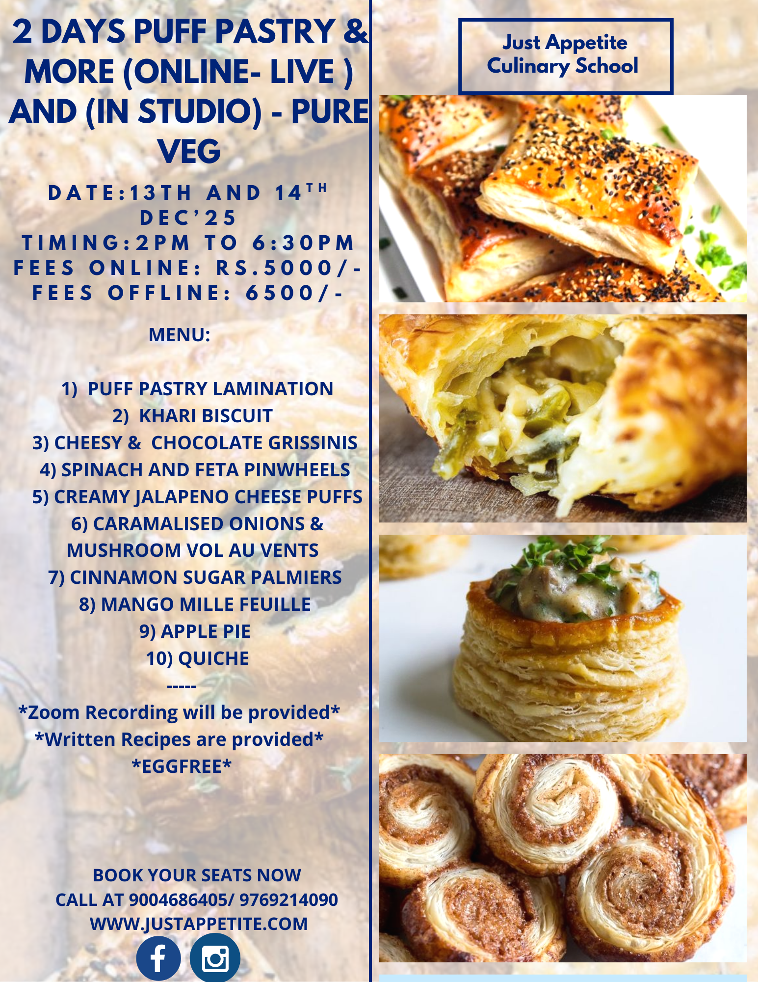 2 DAYS PUFF PASTRY - 13TH AND 14TH DEC