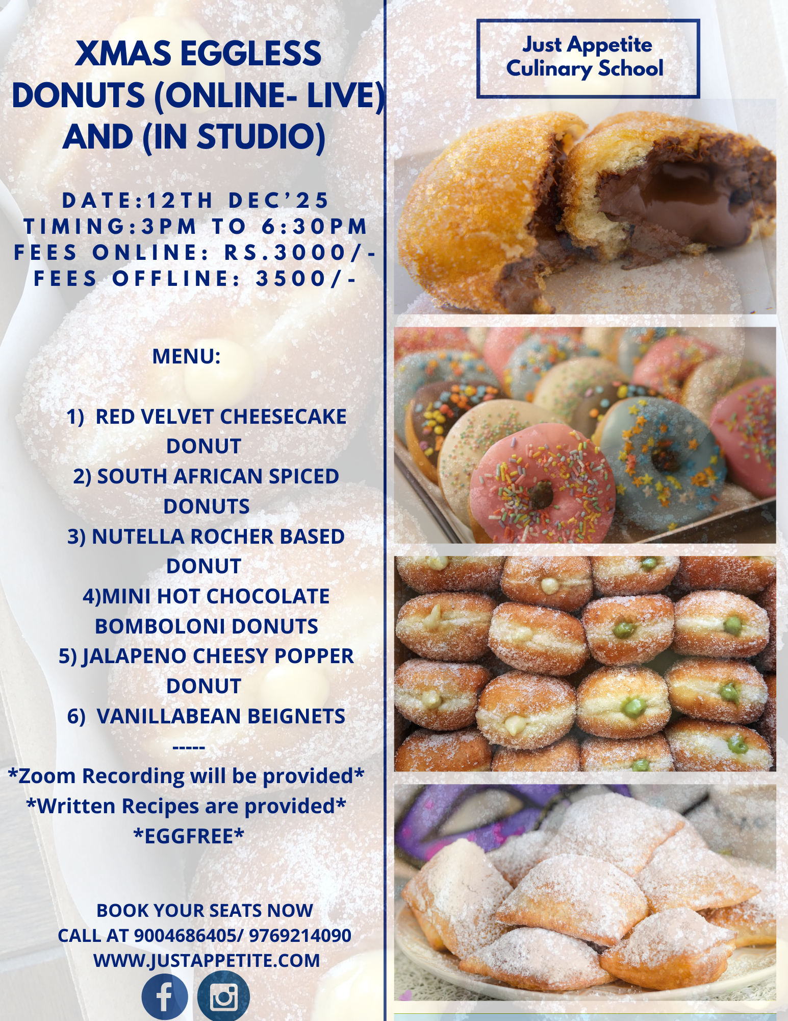 XMAS EGGLESS DONUTS & MORE - 12TH DEC