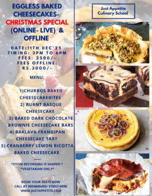 XMAS EGGLESS CHEESECAKES - 11TH DEC