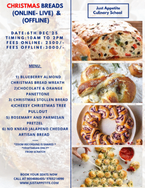 XMAS EGGLESS BREADS - 6TH DEC