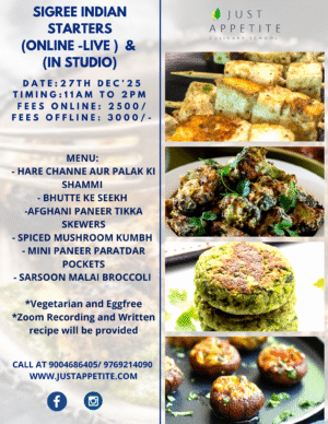 SIGREE INDIAN STARTERS- 27TH DEC'25