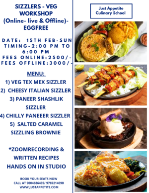 SIZZLERS - VEG WORKSHOP-15TH FEB - 2PM TO 6PM
