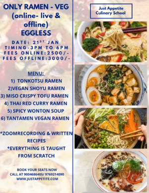 ONLY RAMEN VEG – 21ST JAN – 3PM TO 6PM