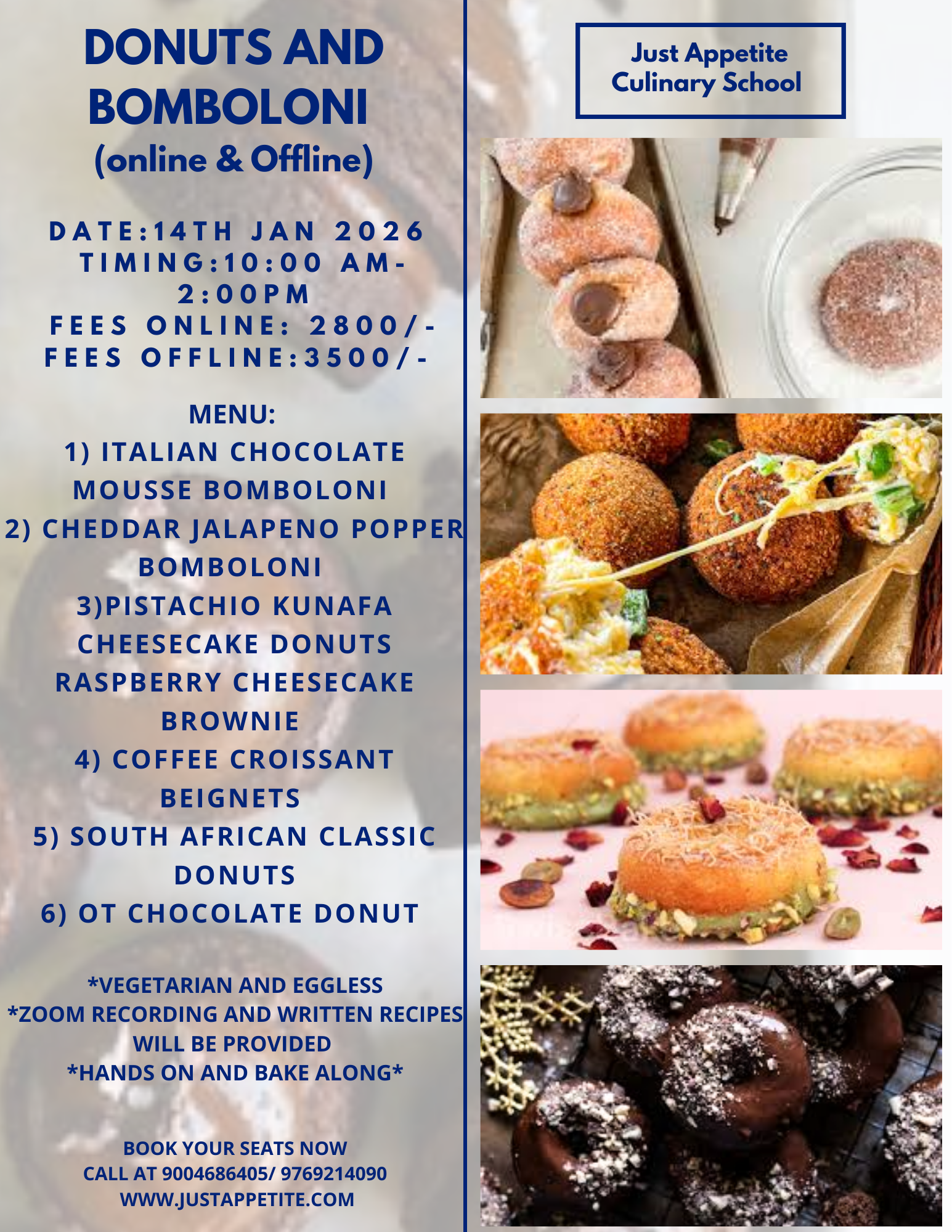 DONUTS AND BOMBOLONI -14TH JAN – 10AM TO 2PM