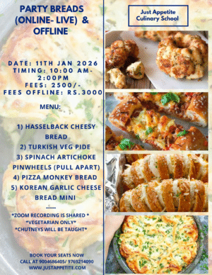 PARTY BREADS -11TH JAN - 10AM TO 2PM