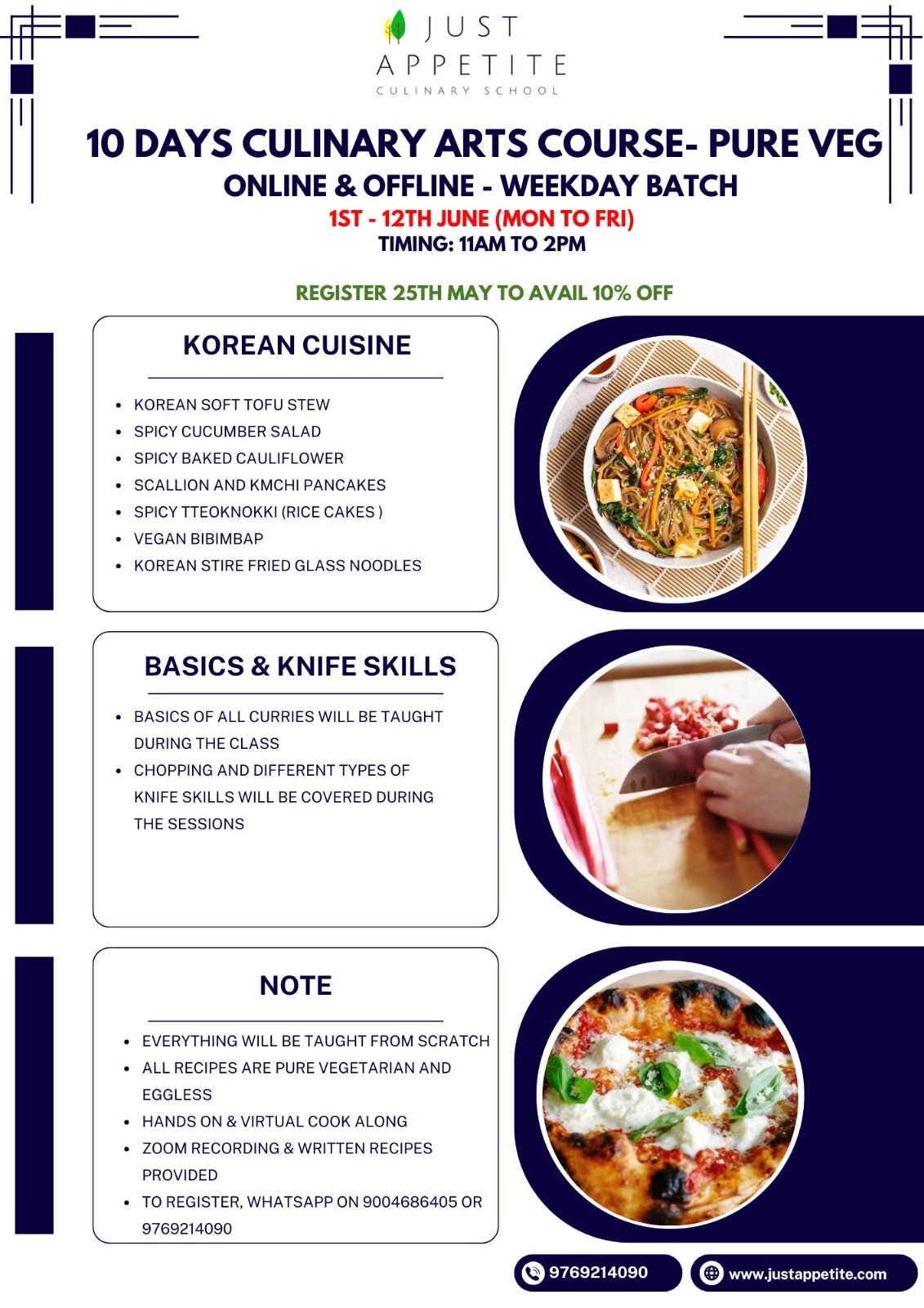 10 DAYS CULINARY ART COURSE - Weekday Batch - 1st to 12th June - Pure Veg - Image 4