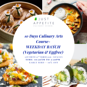 10 DAYS CULINARY ART COURSE -21ST FEB TO 22ND MARCH - 10:30 AM TO 2:30 PM