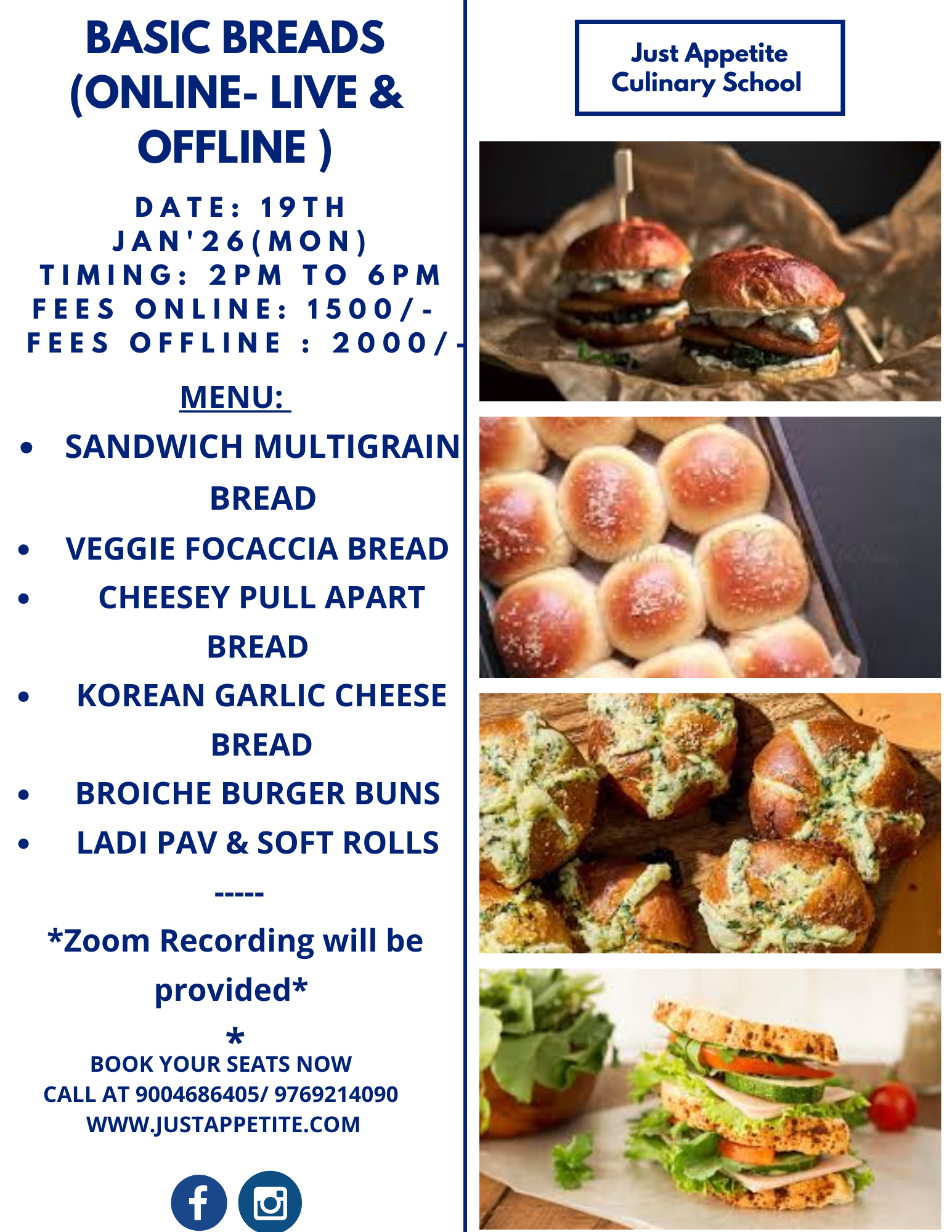 BASIC BREADS-19TH JAN -2PM TO 6PM