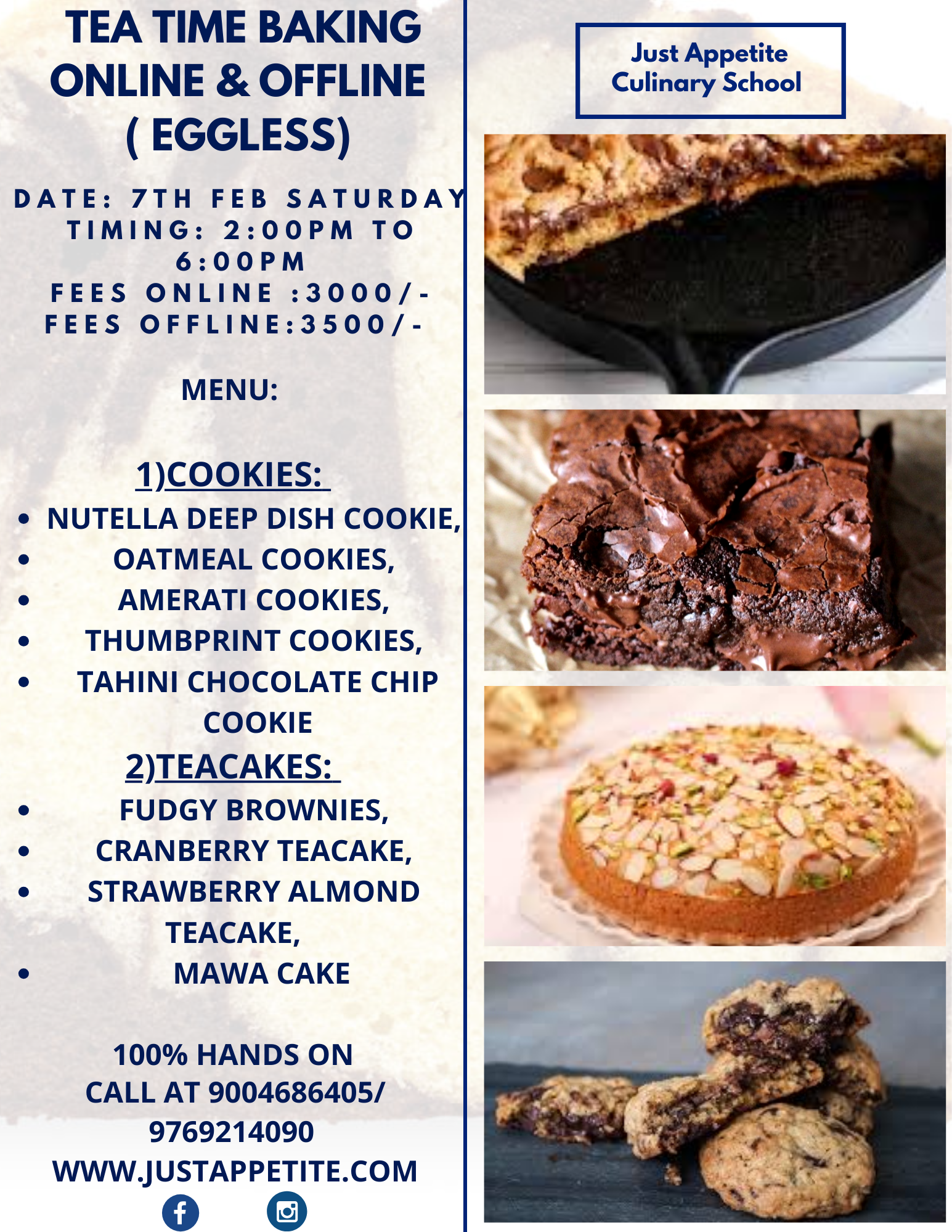 TEA TIME BAKING -7TH FEB -2PM TO 6PM