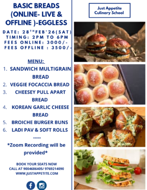 BASIC BREADS-28TH FEB-2PM TO 6PM