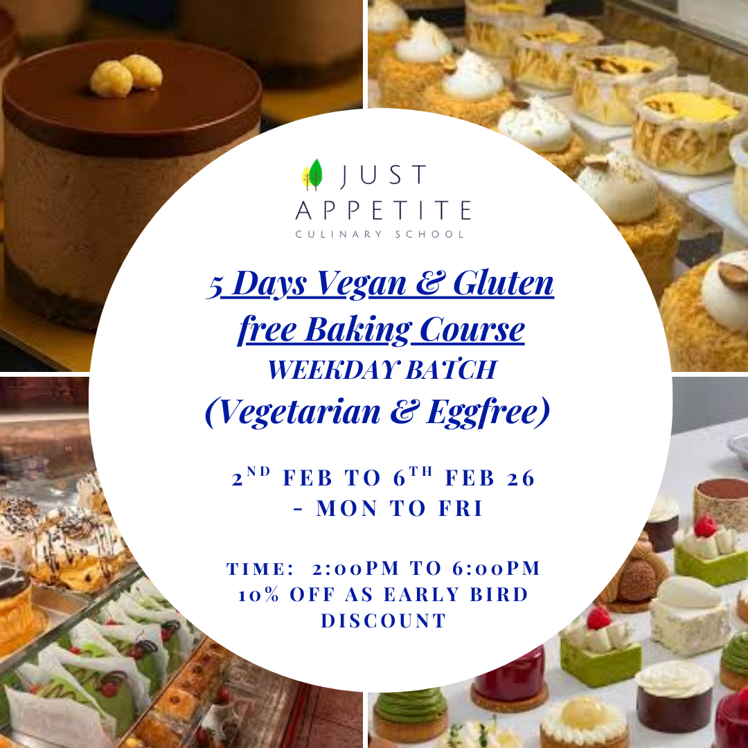 5 Days Vegan & Gluten free Baking  Course – 2ND TO 6TH FEB – 2PM TO 6PM