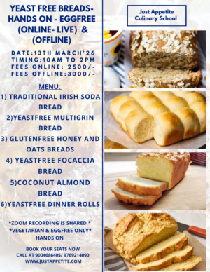 YEAST FREE BREADS- 13TH MARCH - 10AM TO 2PM