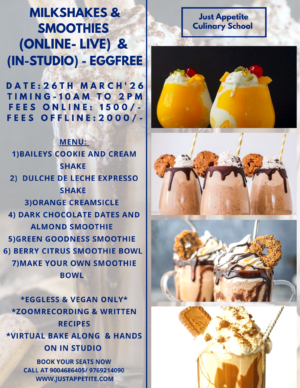 MILKSHAKES AND SMOOTHIES - 26TH MARCH - 10AM TO 2PM