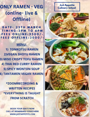 ONLY RAMEN VEG – 25TH MARCH – 3PM TO 6PM