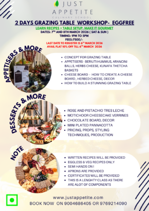 2 DAYS GRAZING TABLE  WORKSHOP-  7TH & 8TH MARCH -SAT & SUN - 1PM TO 5PM