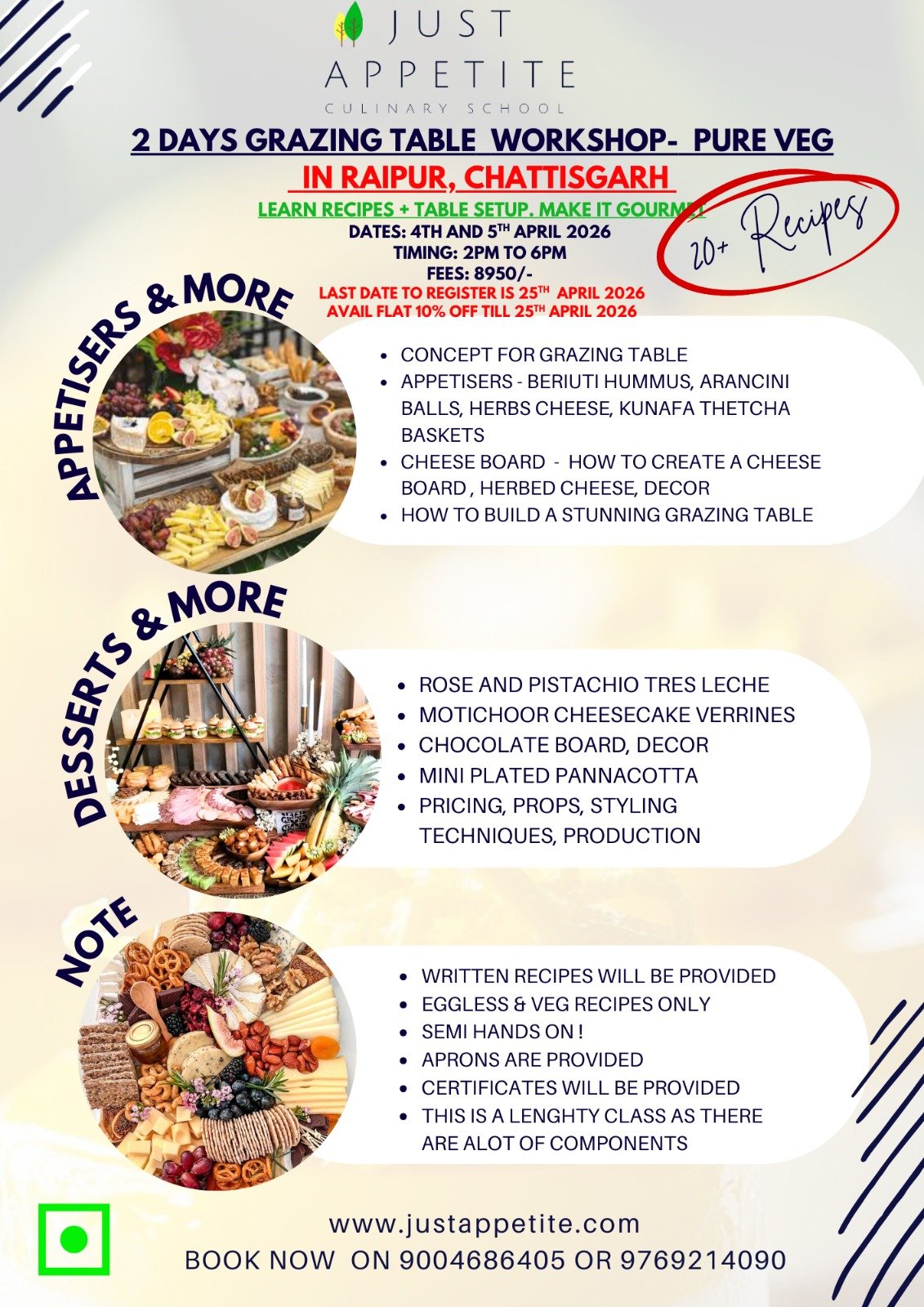 Two Days Grazing Table Workshop- Pure Veg