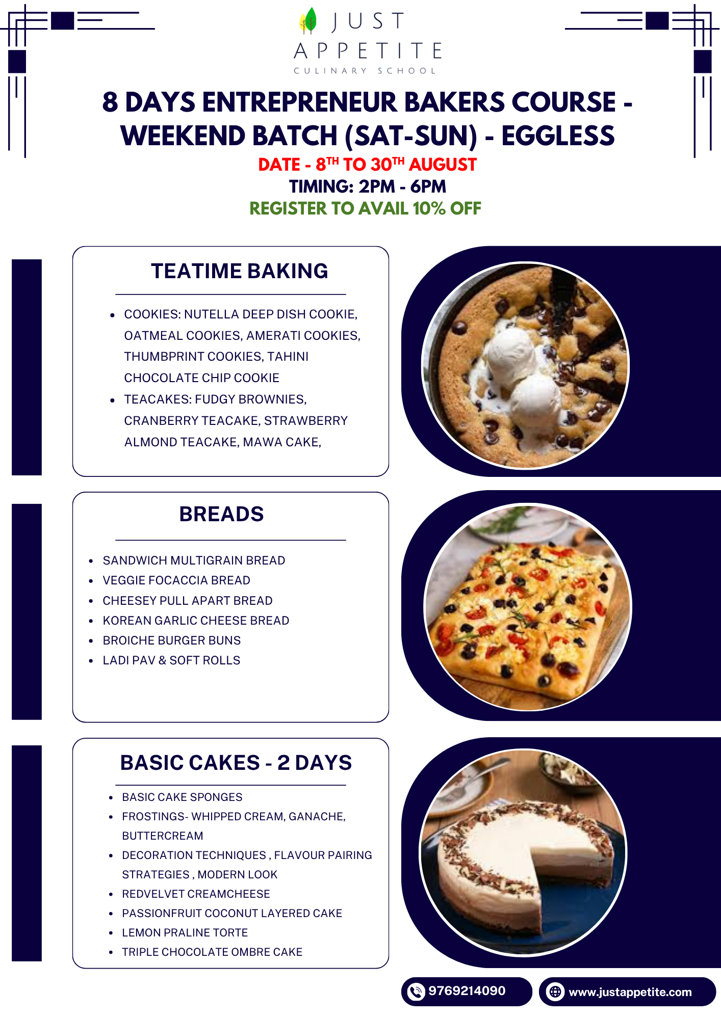 8 Days Entrepreneur Bakers Course Weekend Batch (8th to 30th August) (Sat-Sun) - Image 2