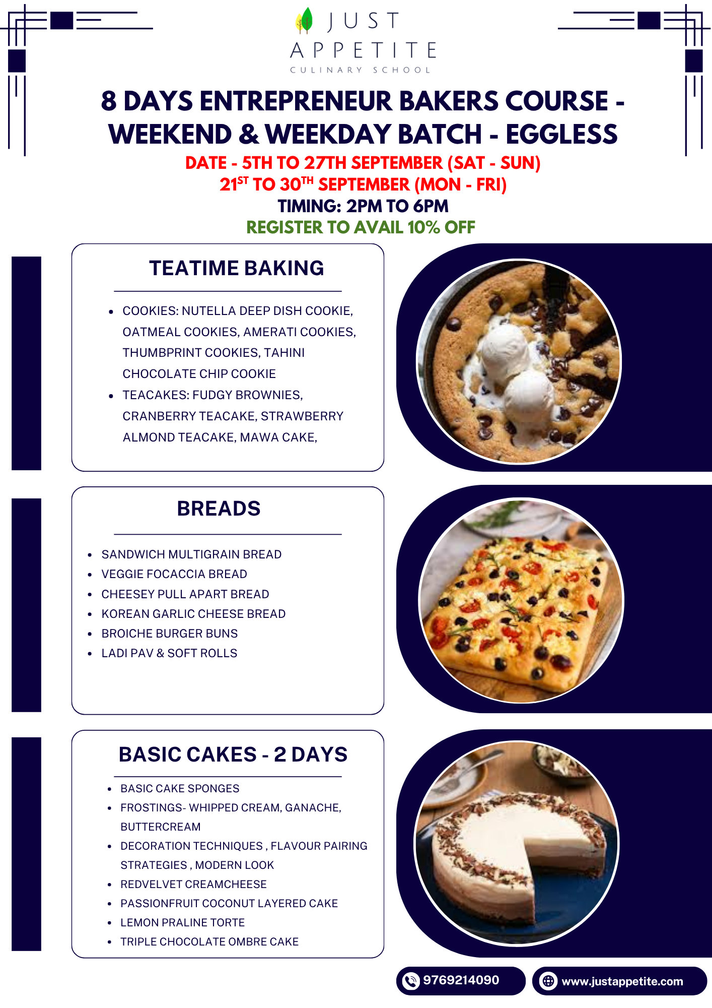 8 Days Entrepreneur Bakers Course Weekend (5th to 27th September - SAT&SUN) & Weekday Batch (21st to 30th September - MON-FRI) - Image 2