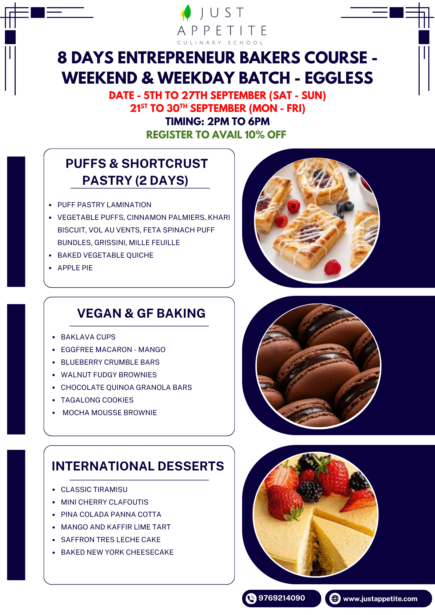 8 Days Entrepreneur Bakers Course Weekend (5th to 27th September - SAT&SUN) & Weekday Batch (21st to 30th September - MON-FRI) - Image 3